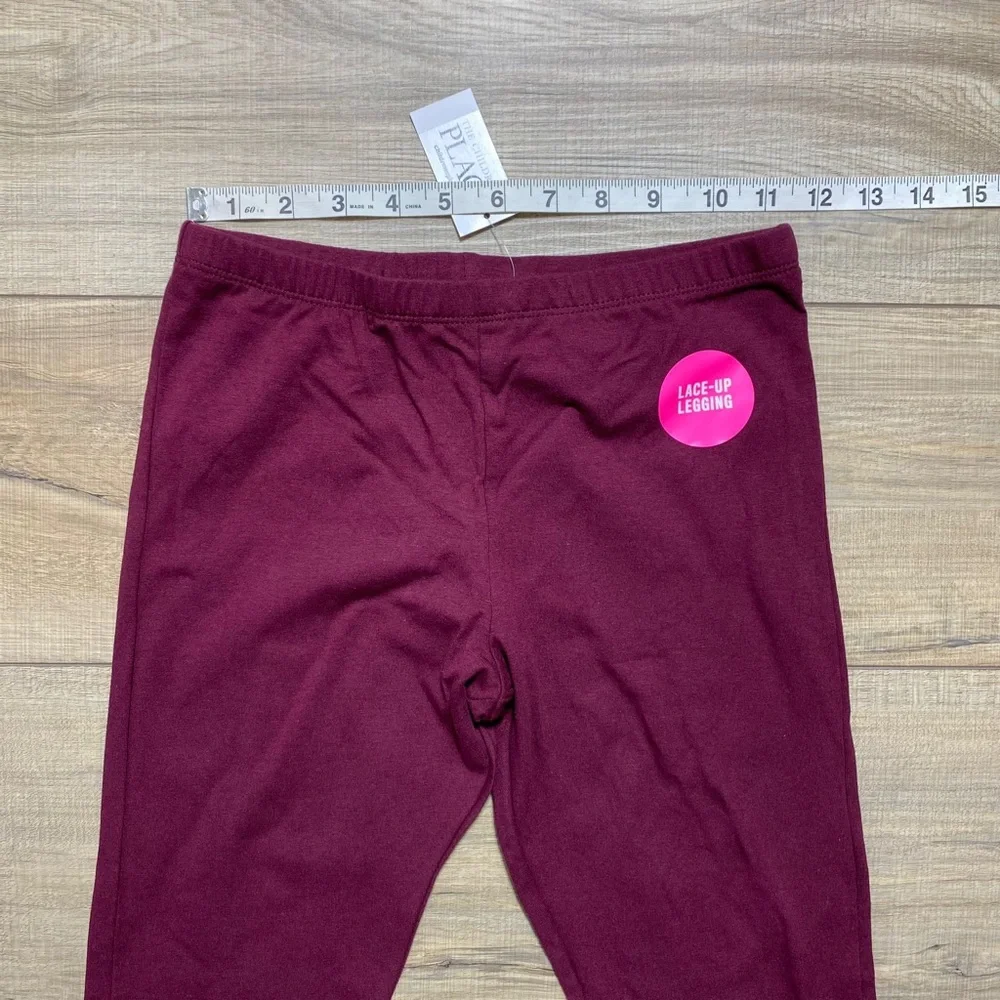 The Children's Place‎ Girls' Lace-Up Leggings Size XL 14 Sugar Beet Full Length